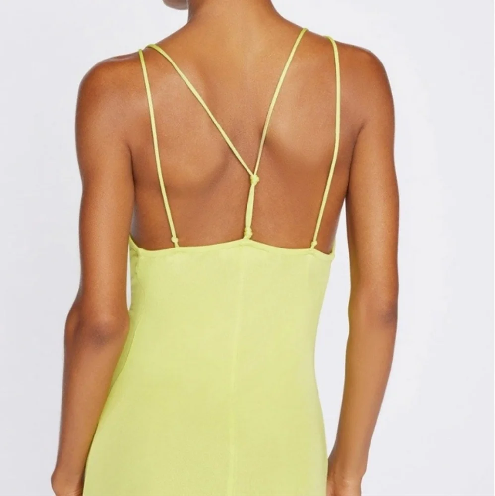FRAME Delicate Knot‎ Lime Green Dress Size Med